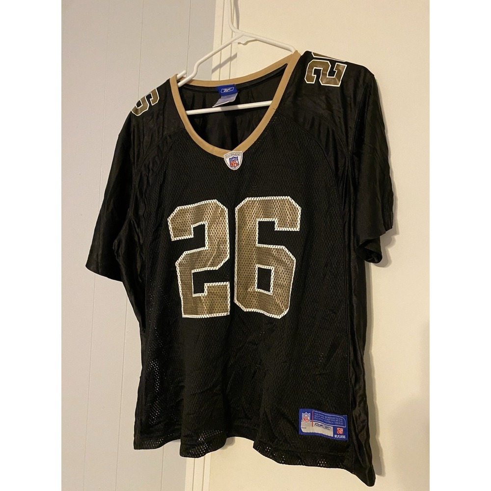 Reebok NFL Saints Jersey #26 Deuce McAllister Short Sleeve V Neckline Size XL